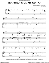 Check spelling or type a new query. Swift Teardrops On My Guitar Sheet Music For Voice And Piano