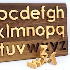 I hope that you have fun!! Wood Lowercase Alphabet Puzzle Waldorf Toy Montessori Etsy