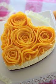 Mango Rose Cheesecake By Cakecrumbs On Deviantart Fruity Cake Mango Cake Fruit Birthday Cake