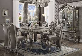 This sleek and rich serra espresso dining set is sure to upgrade your dining room. Versailles Counter Dining Room Set Antique Platinum Counter Height Dining Table Set Dining Table Setting Counter Height Dining Table