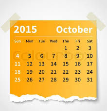 We also have a number of other calendars and planners in web and pdf formats available farther down the page. Calendar October 2015 Colorful Torn Stock Vector Colourbox