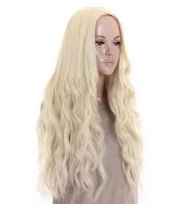 Realrapunzels _ so much blonde hair! Amazon Com Kalyss 24 Inches Platinum Blonde Curly Wavy Heat Resistant Synthetic Hair Wigs For Women Middle Parting None Lace Front Hair Replacement Wigs Beauty