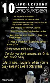 Started by the fans of this media franchise, this holiday is celebrated with great enthusiasm all across the world. 10 Life Lessons From Star Wars Star Wars Quotes Happy Star Wars Day Star Wars Classroom