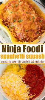 Ninja Foodi Spaghetti Squash Pizza Pasta Is A Low Carb Dinner You Can Make In Your Pressure Ninja Cooking System Recipes Spaghetti Squash Pizza Foodie Recipes