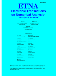 Electronic Transactions on Numerical Analysis