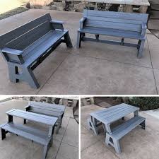Convert A Bench Folding Picnic Table Bench Platinum Gray Walmart Com In 2020 Folding Picnic Table Picnic Table Bench Folding Picnic Table Bench