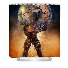 He was a brother of epimetheus and prometheus. Atlas Titan Cosmos Shower Curtain For Sale By Quim Abella