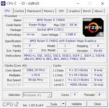 Max # of memory channels. Amd Ryzen 5 2400g 3986 29 Mhz Cpu Z Validator