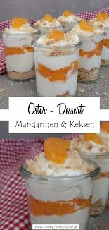 super schnelles schichtdessert mit mandarinen und kekskrumel in 2020 schichtdessert dessert coole desserts