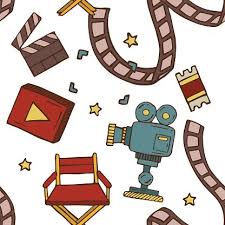 Twee lichamen gevonden in bioscoop in groningen. Cinema Seamless Vector Background Clipart Image
