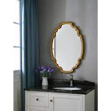 Morgan antique gold leaf 34 round ring framed wall mirror. Kenroy Home Medium Oval Gold Finish Hooks Modern Mirror 24 5 In H X 35 5 In W 60227mg The Home Depot