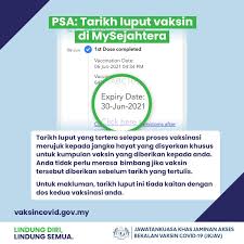 Walaubagaimanapun matahari mempunyai jangka hayatnya. Vaksin Covid 19 On Twitter What Is The Meaning Of The Expiry Date Displayed On Mysejahtera After Vaccination The Date Listed Is Actually For The Vaccine I E To Be Administered Before Said