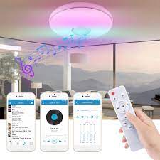Buy Wzto 36w Led Music Ceiling Light With Bluetooth Speaker Rgb Led Ceiling Lights Smartphone App Control Remote Color Changing Ceiling Lamp Flush Mount Lighting Ceiling Lamp For Kids Room Bedroom Online In Usa B08qrg44t2