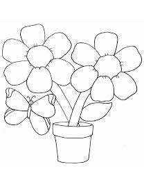 Easy coloring pages for kids. Easy Printable Flower Coloring Pages Coloring And Malvorlagan