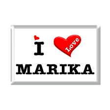 I Love MARIKA rectangular refrigerator magnet – World s Fridge Magnet
