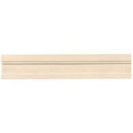 The blended modern and traditional design elements create a warm and welcoming atmosphere. Dal Tile Limestone Collection Adour Creme Modern Chair Rail