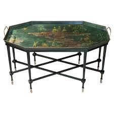 Witherspoon coffee table with tray top. Large Italian Chinoiserie Tray Table Coffee Table At 1stdibs