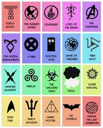 Signs Of Fandom Fandom Symbols Geek Stuff Fandoms