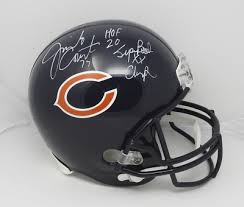 Jimbo Jim Covert Signed Chicago Bears F/S Helmet HOF 20 SB XX Insc BAS COA  456