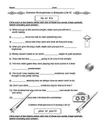 Write 4 sentences, one with each of the following word used correctly. Its It S Your You Re By David Filipek Teachers Pay Teachers