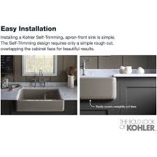 kohler whitehaven farmhouse sink, self