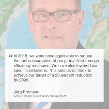 Joerg-P. Erdmann, senior director of sustainability management, reports on… 