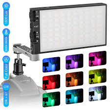 Upgrade Rgb Video Light 360 Full Color Led Camera Light Dimmable 2500k 8500k Portable Pocket Size Camera Lighting 12 Lighting Effect Mode Built In 3200mah Rechargeable Battery