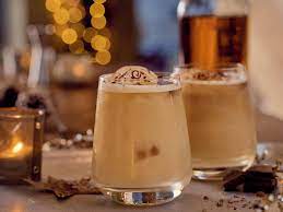 With a spoon, drizzle the inside of the glass with caramel sauce. Crown Royal Salted Caramel Egg Nog