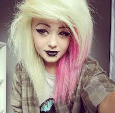 Blonde And Pink Scene Hair Scene Hair Grunge Hair Emo Hair