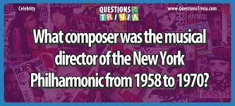Only true fans will be able to answer all 50 halloween trivia questions correctly. Musical Director Of The New York Philharmonic From 1958 To 1970