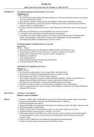 Junior Intelligence Analyst Resume Samples Velvet Jobs