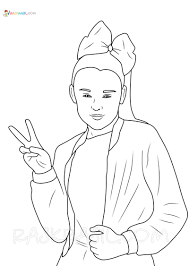 Cute jojo siwa sketch coloring page: Jojo Siwa Images To Color