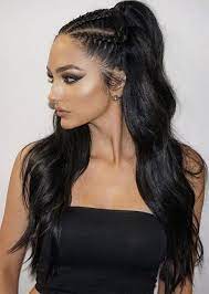 51 Pretty Holiday Hairstyles For Every Christmas Outfit Cornrow Hairstyles Long Hair Styles Hair Styles