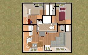 Main house (400 sq ft), trailer (160 sq ft.), 1 loft bedroom, 1. The 3d Top View Of 20 X 20 400 Sq Ft 2 Bedroom 3 4 Bath That Has It All House Floor Plans Floor Plans Small House Plans