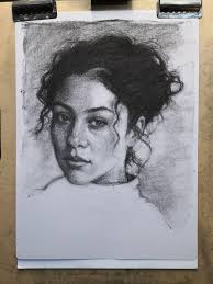 Tonal study Black & white charcoal