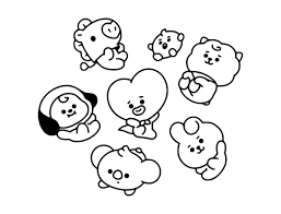 Bt21 are basically 7 different animated characters that bts made up. Bt21 Coloring Pages 25 New Coloring Pages Free Printable