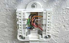 Thermostat should be mounted 5 feet above the floor, on a vibration free inside wall in a room or a hallway that has good air circulation. How To Wire A Thermostat The Home Depot