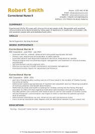 correctional nurse resume samples