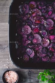 Slices Of Purple Carrot With Pink Salt And Olive Oil For Roasting Purple Carrot Carrots Pink Salt