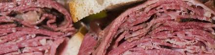 The corned beef factory sells a great corned beef sandwich. Delivery Pomperdale Ny Deli