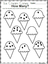 Free Ice Cream Numbers Worksheet Madebyteachers Math Activities Preschool Kids Math Worksheets Preschool Math Worksheets