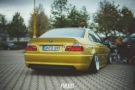 Bmw E46 3 Series Yellow Slammed Stance Bmw E46 Bmw Series E46 Coupe
