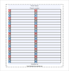 No more missing items in the printed pdf for letter and legal paper sizes from the wire label report. Electrical Panel Labels Template Happycart Co Circuit Breaker Panel Breaker Box Labels Label Templates