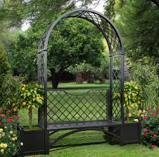 This arched is constructed of smooth, sound tubular; Portofino 5 8 Wide Arch Planters Bench Garden Artisans Llc