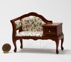 Old Fashioned Upholstered Telephone Table Diy Dollhouse Furniture Dollhouse Furniture Doll Furniture