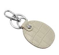 Uxcell Leather Key Fob, Genuine Leather Keys Cover RFID Key Fob Protector  Air Tag Holder Keychain Case Gray 1