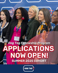 🚨 Applications are NOW OPEN for the Dog Tag Fellowship Program Summer 2025  Cohort! Are you a veteran, military spouse, or caregiver ready to take the  next step in your journey? Through