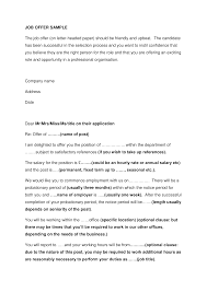 Simple Job Offer Letter Format Templates At Allbusinesstemplates Com