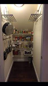 Flavorings like spices, herbs, and cooking vinegars, oils, and wines; Under Stairs Pantry Ikea Shelves Rod And Hooks Under Stairs Pantry Closet Under Stairs Kitchen Under Stairs