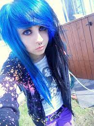 Blue Black Hair Emo Scene Hair Emo Girls Short Scene Hair